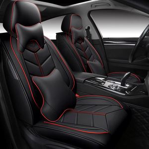 Accesorios para Coche, Decoración Interior, Fundas de Asiento Delanteras de Cuero Sintético PU, 9 Piezas, Universales para BMW, Ford - Product Image 4