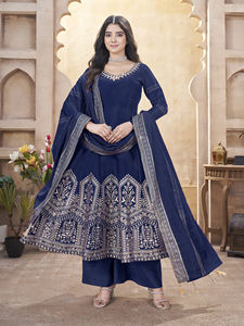 Trajes Salwar kameez estilo Anarkali cosido completo de suministro directo de fábrica para mujer, ropa de fiesta y boda - Product Image 4