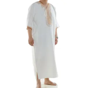 새로운 디자인 고품질 중동 khamis haramain 이슬람 Daffah 모로코 남성 아랍 겸손한 jubbah 사우디 두바이 이슬람 thobe