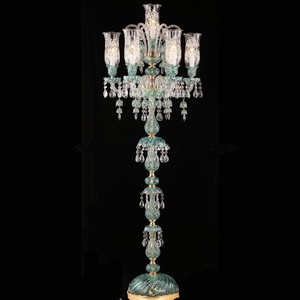 Candélabres en cristal Vintage, lustre sur <span class=keywords><strong>pied</strong></span>, lampe chinoise sur <span class=keywords><strong>pied</strong></span>, cristal sur batterie, lampe de Table LED européenne - Product Image 3