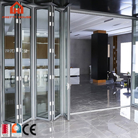 Puerta Corredera Plegable de Diseño Francés Moderno, Resistente para Exteriores, con Doble Acristalamiento de Aluminio, Efectiva contra Huracanes, para el Hogar