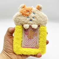 Nouveau dessin animé populaire Animal caractéristique peluches douces écureuil PVC porte-carte photo sacs à main