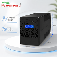 Onduleur interactif en ligne 650VA 360W 230Vac 50Hz AVR à onde sinusoïdale simulée avec batterie 12V 7Ah pour ordinateur, routeur, TPV, vidéosurveillance et alimentation de secours
