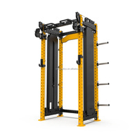 Rack d'entraînement fonctionnel professionnel double poste avec stations de câbles pour salle de sport commerciale et usage domestique