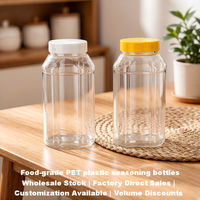 Conteneur à épices transparent en plastique écologique de qualité alimentaire durable pour la cuisine avec outils à épices