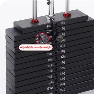 Venta al por mayor de accesorios para equipos de fitness comercial placas apilables de acero para gimnasio en casa - Product Image 2