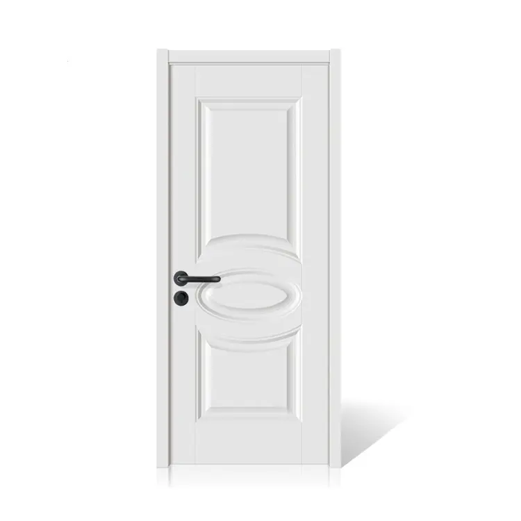 Porta bianca di vendita calda della pelle modellata laminata economica della porta del primer per le case