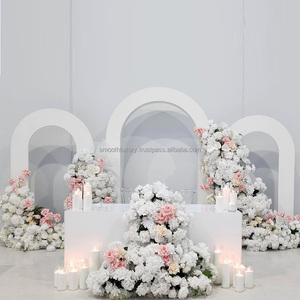 SMOOTH Luxury Factory OME Craft White Arch Pvc Soporte de fondo Conjunto de decoración de eventos de boda - Product Image 1