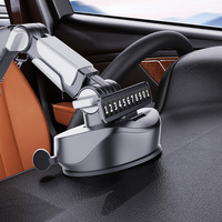 Support de tablette universel réglable et rotatif en plastique à ventouse pour tableau de bord de voiture, pare-brise, compatible avec les tablettes de 5 à 17 pouces, iPad