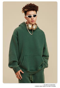 Sudadera con Capucha Unisex con Botones, Personalizada al por Mayor, 400g, Talla Grande, con Logotipo Bordado, Sudadera con Capucha de Alta Calidad con Relieve 3D - Product Image 3