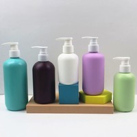 Emballage cosmétique en plastique HDPE mat, personnalisé, luxe, flacon pompe vide pour lotion corporelle, shampoing, savon liquide, vaporisateur, ensemble de flacons