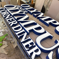 Lettres en relief LED personnalisées pour devanture de magasin, enseigne 3D extérieure, fabricant OEM