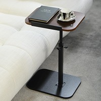 Table d'angle réglable compacte avec réglage en hauteur à 360° °   Table d'appoint rotative en forme de C pour canapé, support pour ordinateur portable Z-23