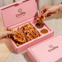 Boîte à biscuits personnalisée avec logo, en matériaux recyclés écologiques, avec séparateurs pour coupelles de sauce, emballage alimentaire en carton de qualité alimentaire pour bonbons et gâteaux