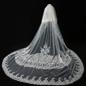 Bride Main Wedding Veil Super Fairy Korean Style Long Long Tail Veil New Embroidery Bridal Veil