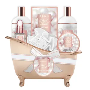 AERS Pearl milk Scent Bomb Bath women Spa Gift Set for Women Bath & Shower Sets Home Spa Gift Basket Spa set