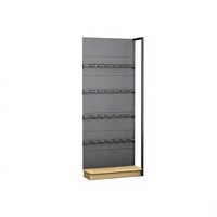 Étagère de supermarché pliable robuste en bois et métal, présentoir de magasin de proximité à panneau perforé, présentoir de vente au détail