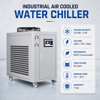 Refroidisseur d'eau industriel refroidi par air Machine Mori MO-02A 2HP, capacité de refroidissement 5KW, haute efficacité énergétique pour broche de machine CNC