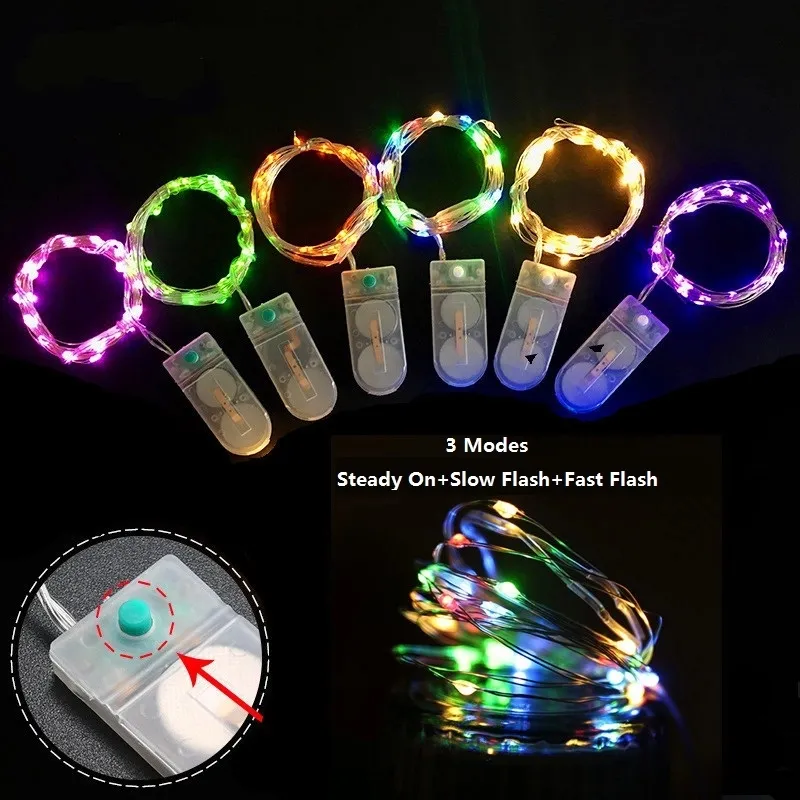 3M 30 LED Sternen lichterketten Fairy Micro LEDs Kupferdraht Angetrieben von 2x CR2032 Batterien für Party Weihnachts hochzeit