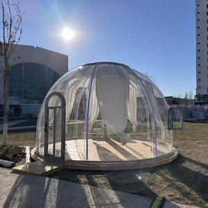 Maison préfabriquée verre clair PC tente dôme géodésique boule de jardin <span class=keywords><strong>cabane</strong></span> <span class=keywords><strong>à</strong></span> bulles tente d'exposition Camping Resort Pod - Product Image 1