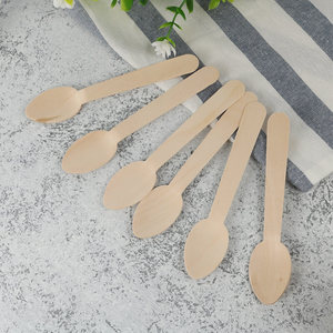 Cucchiaio Monouso Biodegradabile in Legno di Betulla Lungo 16 Cm per Uso Ecologico - Product Image 6