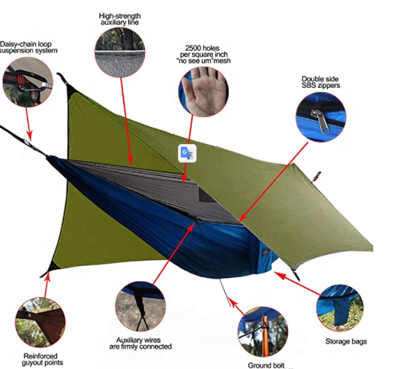 For WOQI Lightweight Portable Camping Hammock