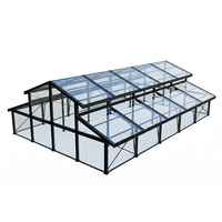 Tente d'été extérieure transparente en PVC, structure en alliage d'aluminium, chapiteau de mariage de style européen, atrium en verre