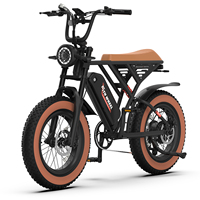 Vélo électrique Cruiser style rétro, pneus larges 20x4, 7 vitesses, 1500W de puissance, 330LB, avec engrenages