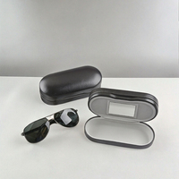 À la mode Double Couche Étui À Lunettes Multifonctionnel Vintage Métal Cuir PU Classique Rectangle Forme Lunettes Cadres Cas