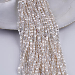 Perles de Keshi d'eau douce naturelles de 4-5 mm en gros pour la fabrication de bijoux en perles, perles de riz blanches en forme de perles de Keshi recyclées de Zhuji - Product Image 4