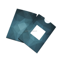 EN-126 Enveloppe en papier vert pour hôtel et restaurant, enveloppe personnalisée pour facture, emballage avec fenêtre en PVC