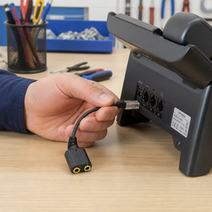 Cavo Adattatore Audio da RJ9 a 3,5mm, da Maschio a 2 Porte Femmina, Convertitore per Cuffie per Telefono, Call Center, Proiettore, Altoparlante - Vendita all'Ingrosso - Product Image 4