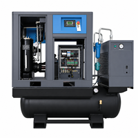 Compresor de Aire Industrial de Tornillo Estacionario ZAKF de 20 HP, 15 KW, 16 Bares, Refrigerado por Aire, con Secador de Aire y Tanque para Corte por Láser