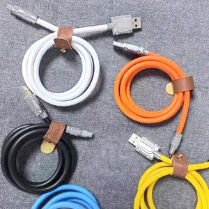 Personalizar 1M 2M 3 metros 6A 66W 120W Usb a tipo C Usb-C Micro silicona suave Pd <span class=keywords><strong>cargador</strong></span> <span class=keywords><strong>de</strong></span> carga rápida Cable <span class=keywords><strong>de</strong></span> datos del teléfono - Product Image 4