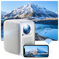 Proyektor Android Terbaik HAKO Mini PL4 Amlogic S905Y2 Android 10 400 ANSI Lumens Proyektor Android 4k 3D 2.4/5GHz Dual Wifi 1080P