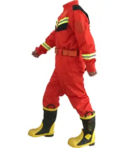 オレンジアラミド緊急救助消防士消防士スーツ安全ユニフォーム