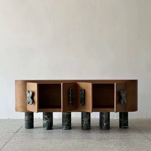 <span class=keywords><strong>Credenza</strong></span> Diplopoda, Mobile per Soggiorno, Armadio in Legno con Gambe in Marmo Verde, <span class=keywords><strong>Design</strong></span> <span class=keywords><strong>Moderno</strong></span> - Product Image 3