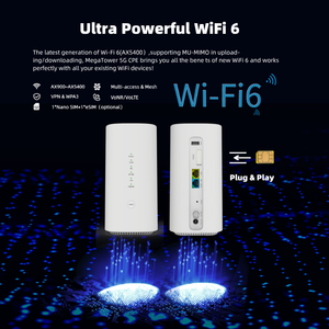 เราเตอร์ MegaTower SDX62 5G รองรับซิม  ระบบเซลลูลาร์ AX5400 ไฟร์วอลล์  รองรับการรวมเครือข่าย  ไวไฟ 6 ครอบคลุมทั่วบ้าน  เมชเกตเวย์  สำหรับองค์กร  เราเตอร์ X62 - Product Image 4