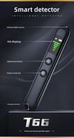 Mini détecteur de caméra cachée à 4 niveaux de sensibilité, traceur GPS, scanner de signal RF 2G, alarme antivol à vibration sonore pour hôtel et voyage