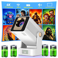 Projecteur à batterie rechargeable T2 Android 14.0 Allwinner H723 720P LCD 200 ANSI Lumens 5G WIFI6 4K