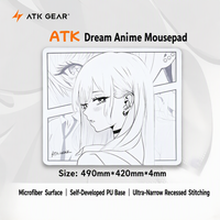 ATK Dream 490x420x4mm tapis de souris de jeu XXL avec illustration originale sur toile FPS e-sports, base souple en Poron, grand format pour animation