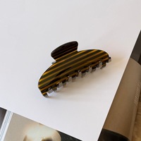 CHUJIAN Pinces à cheveux en acétate rayées couleur bonbon, pinces requin colorées et vibrantes, pinces élégantes et minimalistes à maintien solide pour femmes