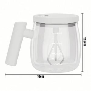 แก้วกาแฟทรงใหม่พร้อมสเกลวัดปริมาณแบบพกพา แก้วคนอัตโนมัติพร้อมโลโก้สั่งทำ - Product Image 3