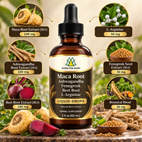 Gouttes liquides de racine de Maca avec Ashwagandha, Fenugrec, Racine de Betterave et L-Arginine, multivitamine liquide pour femmes et hommes