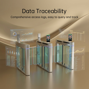 Puerta Giratoria KMS con Código QR de Registro de Visitantes, Indicador LED Anti-Colisión para Control de Acceso en Salas de Servicios Gubernamentales - Product Image 1