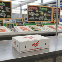 Conteneur d'expédition en polypropylène ondulé pour fruits de mer, boîtes d'emballage pour poissons congelés, boîte de stockage logistique pour aliments congelés