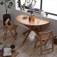 Ensemble de table à manger pliable simple, pratique et élégamment conçu pour les espaces compacts