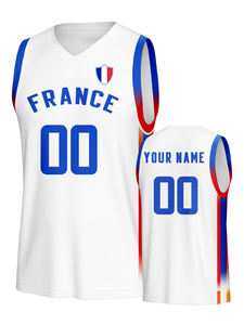 Maillots <span class=keywords><strong>de</strong></span> <span class=keywords><strong>basket</strong></span>-ball personnalisés à transfert thermique, sans manches, 100 % polyester, respirants, antibactériens, motif drapeau national, grande taille – Vente chaude - Product Image 4