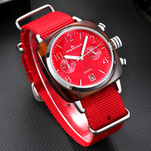 Montre unisexe Fashion Square, bracelet en acier inoxydable, mouvement à quartz analogique, cadran en verre, bracelet de 22 cm, boîtier en résine, fermoir pliant, étanche - Product Image 4