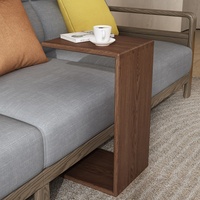 Mini table basse d'angle moderne simple en bois massif de frêne mobile en forme de C pour meubles de salon à domicile